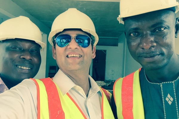 Mr Anand on his Ghana construction firms visit